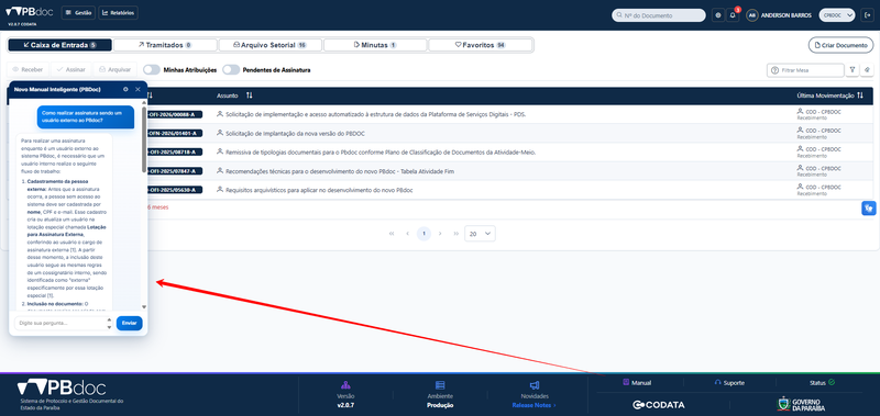 Inteligência Artificial CODATA - Interface de Consulta