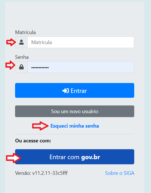 Tela de Login do SIGA-Doc